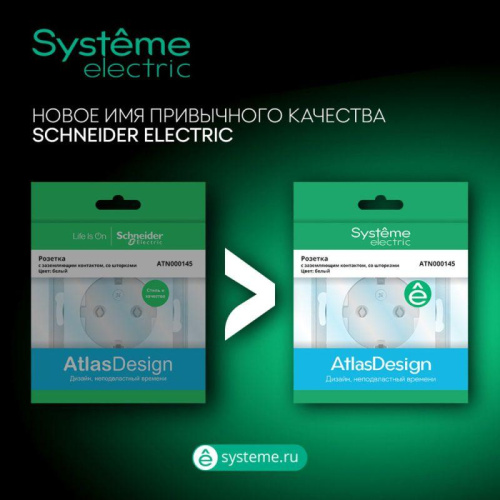 Изображение Накладка двойная AtlasDesign для информационных функций типа Keystone песочн. SE ATN001290 