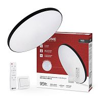 Изображение Светильник светодиодный NEO SIMPLE-95RC-BL 95Вт 3000-6500К 7600лм 230В 460х67мм с пультом ДУ черн. IN HOME 4690612060903 