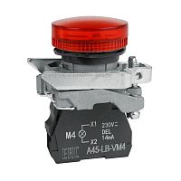 Изображение Лампа сигнальная OptiSignal D22 C4-L-M4 красн. металл 230-240VAC XB4BVM4 КЭАЗ 332176 