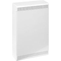 Изображение Щит навесной 36мод. слаботочный мультимедийный с бел. непрозрачной дверцей с монтажн. платой в компл. Рувинил 68036Б-СЛ 