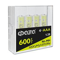 Изображение Аккумулятор AAA/HR03 Ni-MH 1.2В 600мА.ч Box-4 (уп.4шт) ФАZА 5059740 