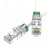 Изображение Патч-корд неэкранированный SLIM CAT6A U/UTP 4х2 28 AWG LSZH 0.3м бел. DKC RN6AUU4503WH-28 