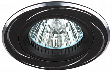 Изображение Светильник встраиваемый KL34 AL/BK/1 поворотный MR16 12V 50W черн. алюм. Эра Б0049558 