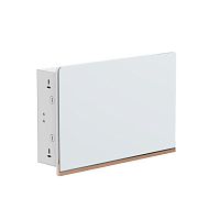 Изображение Корпус ArtShell Elegance встраиваемый силовой 22 модуля, белая дверь из закаленного стекла EKF artshell-e-22p-cw 