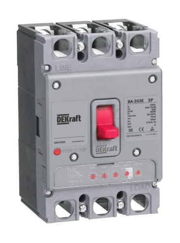 Изображение Выключатель автоматический силовой 3п 32А 70кА ВА-353E электрон. расцеп. DEKraft 22655DEK 