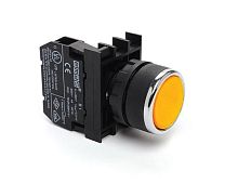 Изображение Кнопка нажимная круглая желт. (1НО) EMAS B100DS 