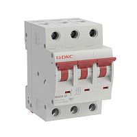 Изображение Выключатель автоматический модульный YON max типа MD63N 6кА 3 полюса хар-ка B 2А DKC MD63N-3PB2 