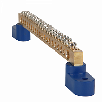 Изображение Шина нулевая с двумя изоляторами OptiKit BB-T-PE-S-4-8х12 желт. КЭАЗ 277919 