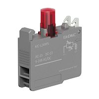 Изображение Блок контактный с клеммными зажимами под винт со светодиодом на 9-24В красн. DKC MC-L24RPS 