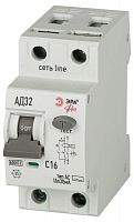 Изображение Выключатель автоматический дифференциального тока 2п (1P+N) C 16А 30мА тип АC 6кА АД-32 электромехан. PRO D326M2C16АC30 Эра Б0059125 