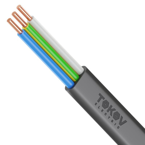 Изображение Кабель TOKOV ELECTRIC ВВГ-Пнг(А)-LS 3х4 ОК (N PE) 0.66кВ (м) УТ000028392 