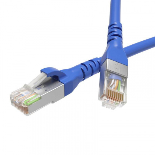 Изображение Патч-корд экранированный кат.6 F/UTP 4х2 LSZH 0.5м син. DKC RN6FU4505BL 