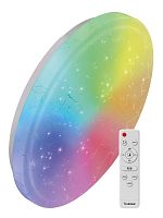 Изображение Светильник светодиодный PREMIUM FROST-RGB 75Вт 230В 3000-6500К 4400лм IP40 495х85мм настенно-потолоч. управляемый с пультом ДУ с RGB подсветкой КОСМОС KSFrosRGB75W 