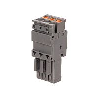 Изображение Штекер зажим push-in 3 точки подключения 2.5кв.мм сер. DKC VPR-P-2.5-3 