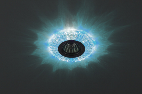 Изображение DK LD2 SL/BL+WH Светильник ЭРА декор cо светодиодной подсветкой (голубой+белый), прозрачный (50/1400  Б0019200 