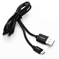Изображение Кабель USB Micro USB 2А 1м зарядка + передача данных черн. (пакет) ERGOLUX 15088 