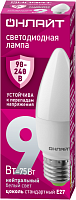 Изображение Лампа светодиодная 90 413 OLL-C37-9-230-4K-E27-FR ОНЛАЙТ 90413 