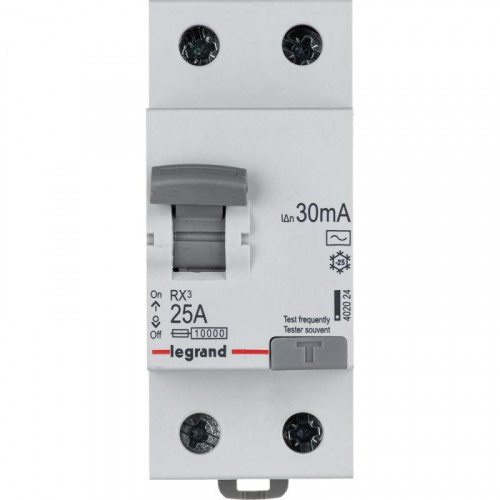 Изображение Выключатель дифференциального тока (УЗО) 2п 25А 30мА тип AC RX3 Leg 402024 
