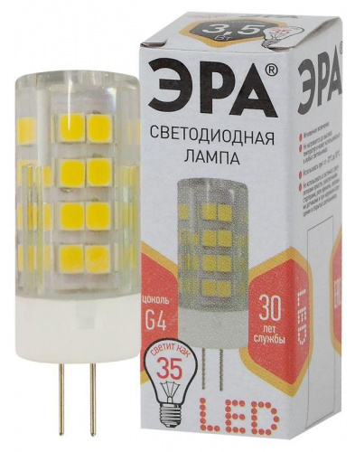 Изображение Лампа светодиодная JC-3.5w-220V-corn ceramics-827-G4 280лм ЭРА Б0027855 