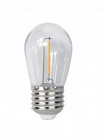 Изображение Лампа светодиодная филаментная PLED-ECO-S14 1Вт 2700К тепл. бел. CLEAR E27 для Белт-лайт JazzWay 5040625 
