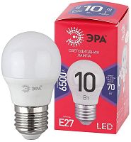 Изображение Лампа светодиодная ECO LED P45-10W-865-E27 R (диод шар 10Вт холодн. E27) (10/100/3600) ЭРА Б0045355 