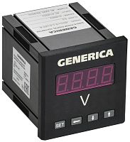Изображение Вольтметр цифровой щитовой 1ф 72х72 LED GENERICA IDV11-5-1-0-LED-G 