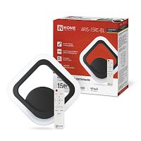 Изображение Светильник светодиодный ELEGANT ARIS-15RC-BL 15Вт 230В 3000-6500К 1200лм пульт ДУ черн. IN HOME 4690612054162 