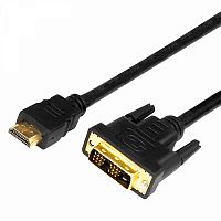 Изображение Шнур HDMI - DVI-D gold 5м с фильтрами Rexant 17-6306 