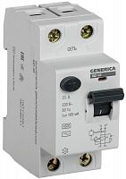 Изображение Выключатель дифференциального тока (УЗО) 2п 25А 100мА тип AC ВД1-63 GENERICA MDV15-2-025-100 
