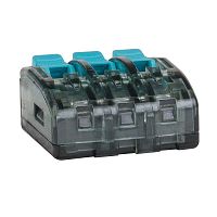 Изображение Клемма строительно-монтажная OptiKit СМК 221-413 с рычагом 3 отверстия 0.2-2.5(4.0)кв.мм КЭАЗ 351067 