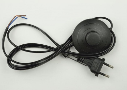 Изображение Шнур сетевой UCX-C20/02A-170 BLACK с вилкой и выкл. (напольный) 2А 500Вт 1.7м черн. Uniel UL-00004435 