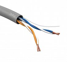 Изображение Кабель витая пара U/UTP 2х2х24AWG Cat5e CU PVC SIMPLE (2/40) (уп.305м) ЭРА Б0044425 