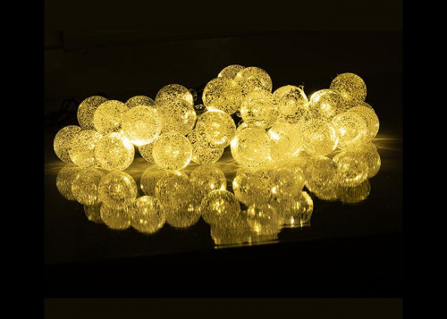 Изображение Светильник светодиодный садовый SLR-G05-30Y гирлянда шарики желт. на солнечн. батарее ФАZА 5033368 