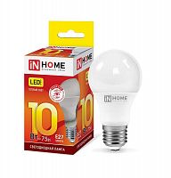 Изображение Лампа светодиодная LED-A60-VC 10Вт 230В E27 3000К 900Лм IN HOME 4690612020204 