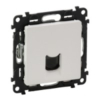 Valena LIFE Розетка телефонная RJ11 одиночная с лицевой панелью белая  753438  Изображение Valena LIFE Розетка телефонная RJ11 одиночная с лицевой панелью белая  753438