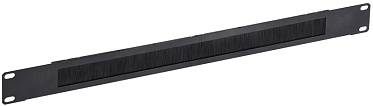 Ввод щеточный 19дюйм 1U черный BE05-01UM Изображение Ввод щеточный 19дюйм 1U черный BE05-01UM