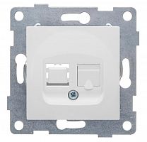 Механизм розетки телеф. 1-м RJ12 СП Ugra бел. GUSI С11Т1-001  Изображение Механизм розетки телеф. 1-м RJ12 СП Ugra бел. GUSI С11Т1-001