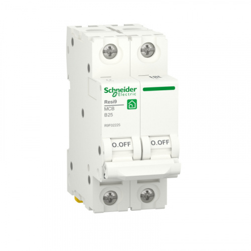 Schneider Electric RESI9 Автоматический выключатель (АВ) B 25А 2P 6000A Изображение Schneider Electric RESI9 Автоматический выключатель (АВ) B 25А 2P 6000A