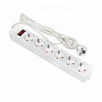 Сетевой фильтр 6*3м 10А/2,2 кВт с выкл. c/з ПВС 3х0,75 Блокбастер EKF PROxima UFP10-375-6-03  Изображение Сетевой фильтр 6*3м 10А/2,2 кВт с выкл. c/з ПВС 3х0,75 Блокбастер EKF PROxima UFP10-375-6-03