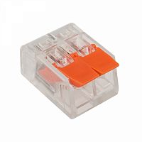 Клемма компактная многоразовая 2-проводная 0.14-4.0 кв.мм (уп.50шт) Rexant 07-5202  Изображение Клемма компактная многоразовая 2-проводная 0.14-4.0 кв.мм (уп.50шт) Rexant 07-5202