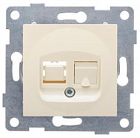 Механизм розетки телеф. 1-м RJ12 СП Ugra беж. GUSI С11Т1-003  Изображение Механизм розетки телеф. 1-м RJ12 СП Ugra беж. GUSI С11Т1-003