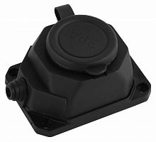 Колодка каучуковая 1-м с заземл. 16А IP44 черн. ЭРА Б0044543  Изображение Колодка каучуковая 1-м с заземл. 16А IP44 черн. ЭРА Б0044543