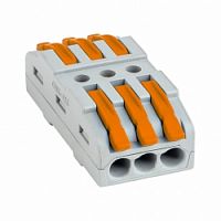 Клемма монтажная проходная СМК 6 отверстия 4мм2 (100 шт.) 222-423 рычажковая 450V/32A WONKE ELECTRIC  Изображение Клемма монтажная проходная СМК 6 отверстия 4мм2 (100 шт.) 222-423 рычажковая 450V/32A WONKE ELECTRIC