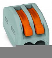 Клемма WAGO 2x0,08-2,5мм 222-412 строительно-монтажная с рычагом  (1уп=50шт)  Изображение Клемма WAGO 2x0,08-2,5мм 222-412 строительно-монтажная с рычагом  (1уп=50шт)