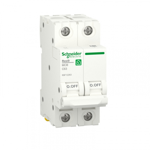 Schneider Electric RESI9 Автоматический выключатель (АВ) С 63А 2P 6000A Изображение Schneider Electric RESI9 Автоматический выключатель (АВ) С 63А 2P 6000A