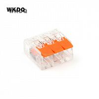 Клемма монтажная СМК 3 отверстия 0.2-4.0 мм2 (100 шт.) 221-413  400V/32A рычажковая  WE WONKE ELECTRIC  Изображение Клемма монтажная СМК 3 отверстия 0.2-4.0 мм2 (100 шт.) 221-413  400V/32A рычажковая  WE WONKE ELECTRIC