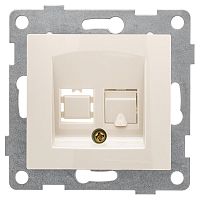 Механизм розетки телеф. 1-м RJ12 СП Bravo беж. GUSI С10Т1-003  Изображение Механизм розетки телеф. 1-м RJ12 СП Bravo беж. GUSI С10Т1-003