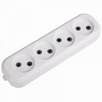 Колодка 4 гнезда без заземл. Rexant 11-8715  Изображение Колодка 4 гнезда без заземл. Rexant 11-8715