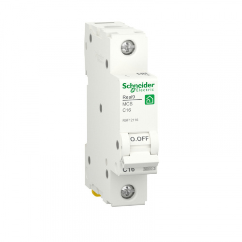 Schneider Electric RESI9 Автоматический выключатель (АВ) B 16А 1P 6000A Изображение Schneider Electric RESI9 Автоматический выключатель (АВ) B 16А 1P 6000A