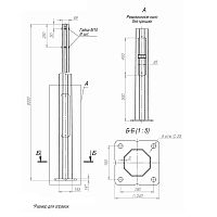 Опора ОГКлф-8.0(К240-180-4х25) оцинк. + порошк. окраска Пересвет 00-003004  Изображение Опора ОГКлф-8.0(К240-180-4х25) оцинк. + порошк. окраска Пересвет 00-003004